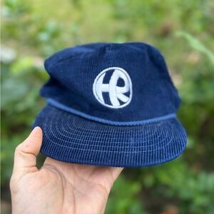 Vintage Blue Corduroy Cap with Logo